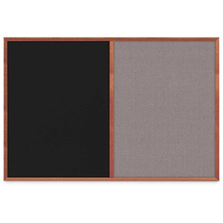 United Visual Products Slim Style Indoor Enclosed Corkboard, 30 UV503SCH-GOLD-DRKSPR